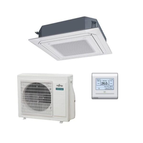 Fujitsu SET-AUTH24KRTA-T5 7.10kW Circular Flow Cassette Inverter Air Conditioner Single Phase | R32