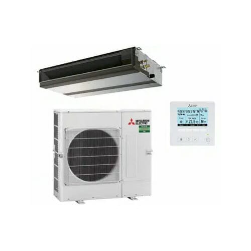 Fully Installed Package Mitsubishi Electric PEAD-M71JAADR1.TH / SUZ-M71VAD-A.TH 7.1kW Ducted Air Conditioner System 1 Phase