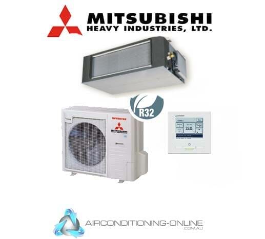 Fully Installed MITSUBISHI HEAVY INDUSTRIES FDU140AVNXWVH Ducted System High Static 1 phase Back lit Controller
