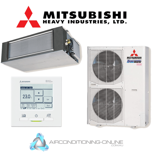 Fully Installed MITSUBISHI HEAVY INDUSTRIES FDUA160AVSAWVH Ducted System High Static 3 Phase Back lit Controller