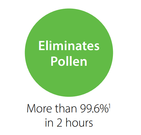 eliminates pollen