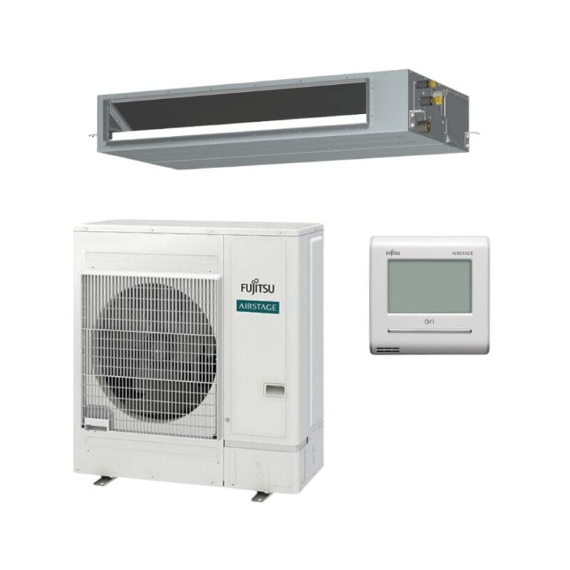 FUJITSU SET-ARTH30KMTAP-HP 8.5kW Inverter Ducted Air Conditioner System Mid Static Slimline HP | 1 Phase | R32