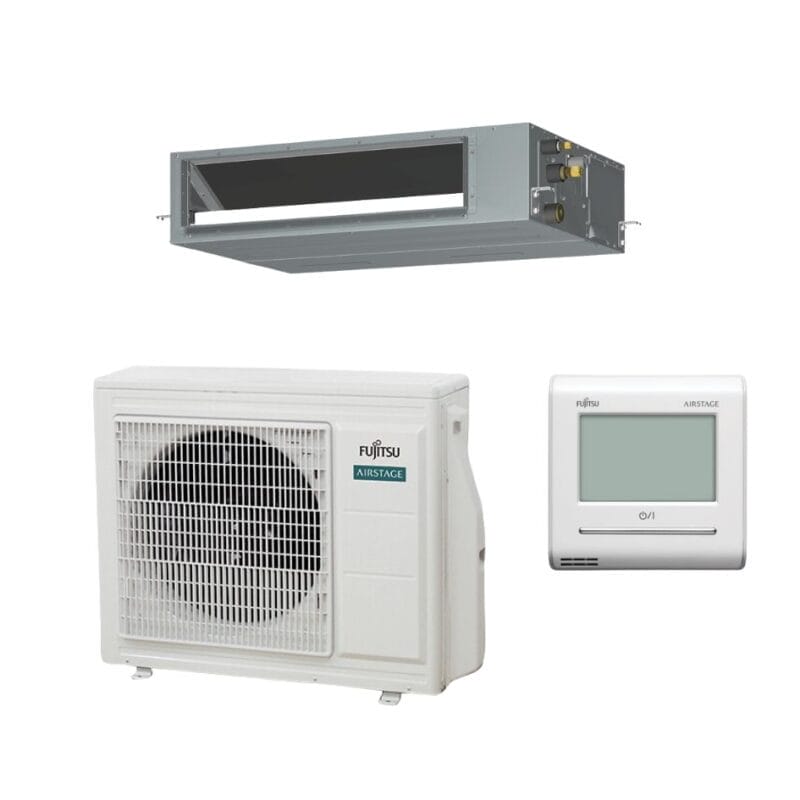 FUJITSU SET-ARTH24KMTAP 7.1kW Inverter Ducted Air Conditioner System Mid Static Slimline 1 Phase | R32