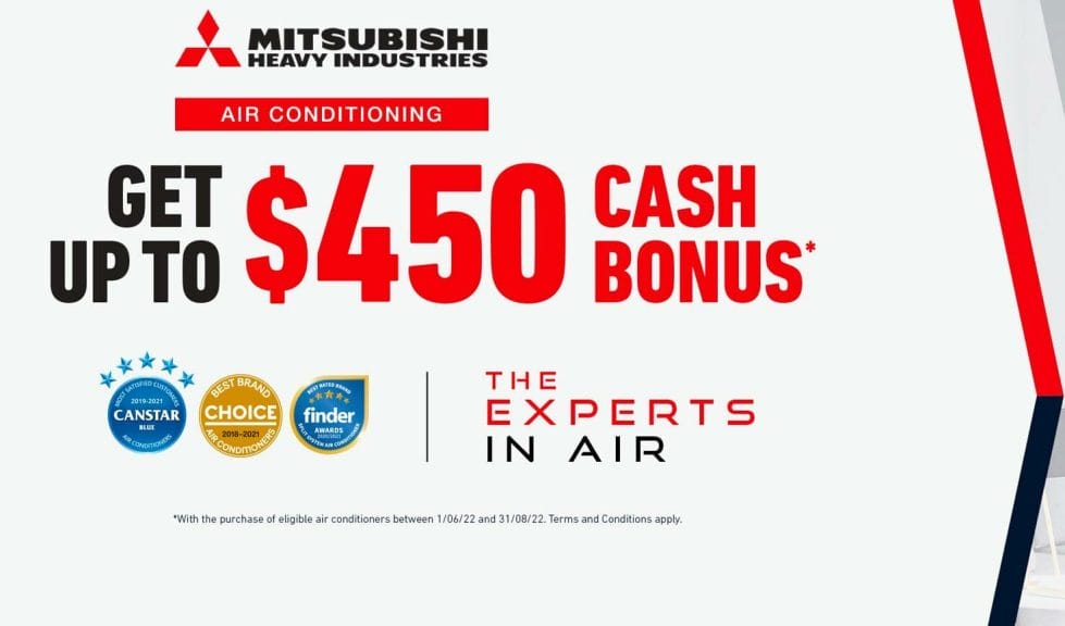 Mitsubishi Heavy Industries Winter 2022 Cash Bonus Promotion | Up to $450