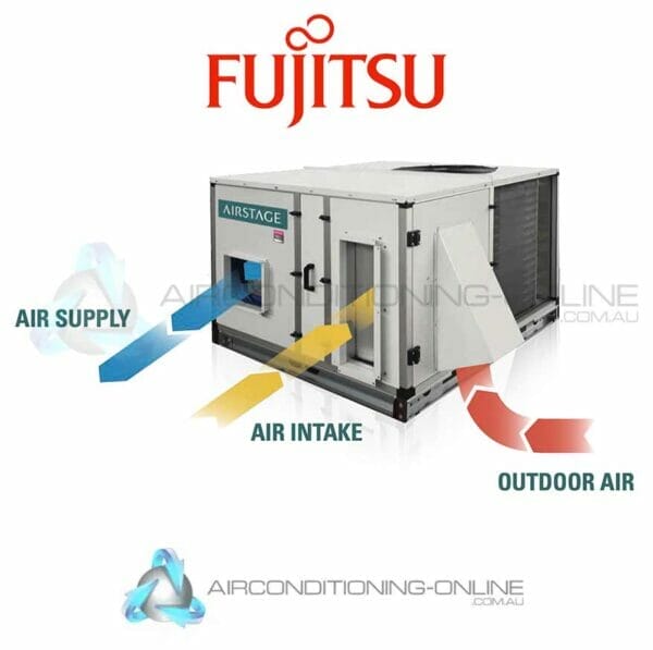 Fujitsu AIRSTAGE RAQ/K/WP 110 24.4kW Standard Single Skin Roof Top Packaged Units