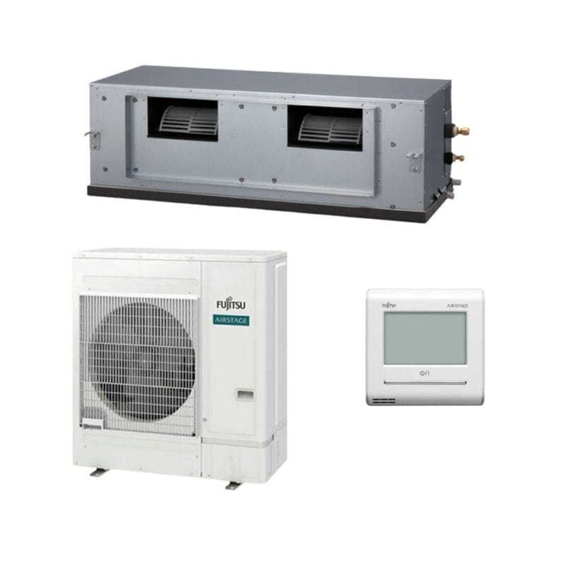 Fujitsu SET-ARTH45KHTA-3PH 12.5kW High Static Ducted Air Conditioner System | 3 Phase