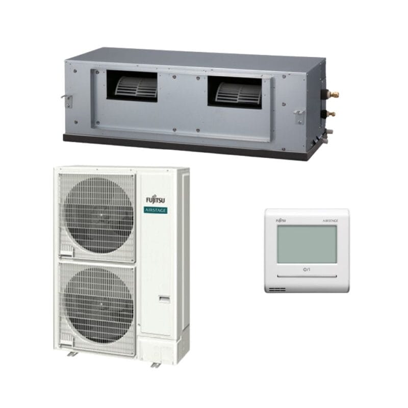 Fujitsu SET-ARTH60KHTA-3PH 15.5kW High Static Ducted Air Conditioner System | 3 Phase