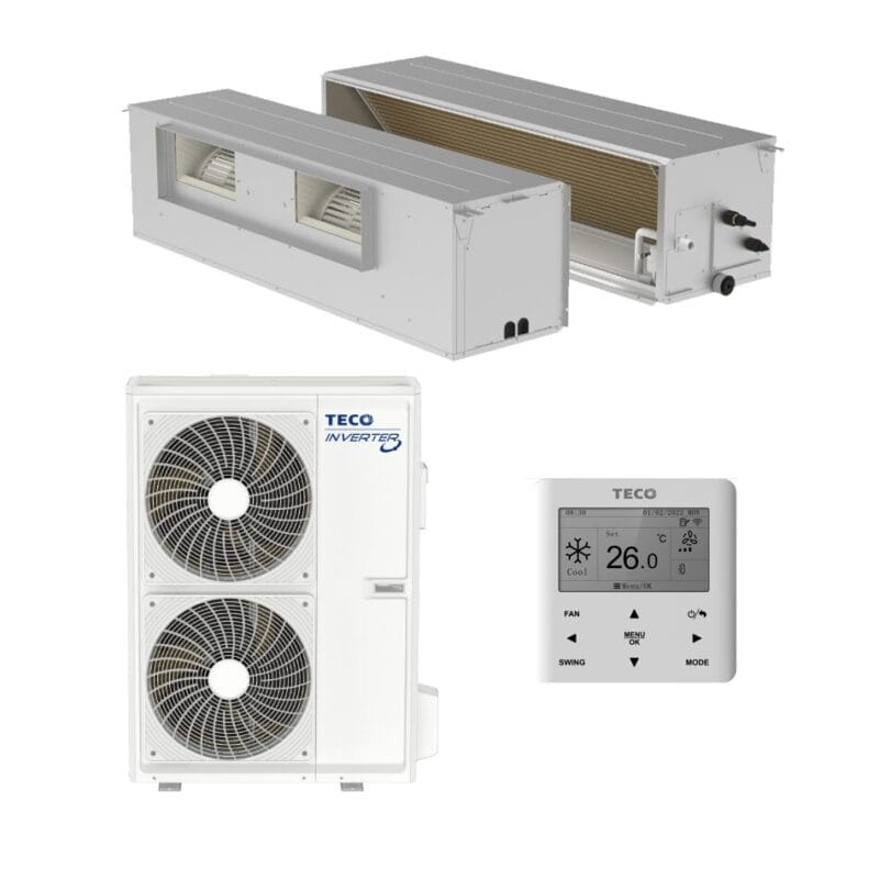 TECO TDS-TSO140HVSWDG 14.0kW High Static Splitable Ducted Air Conditioner System 1 Phase